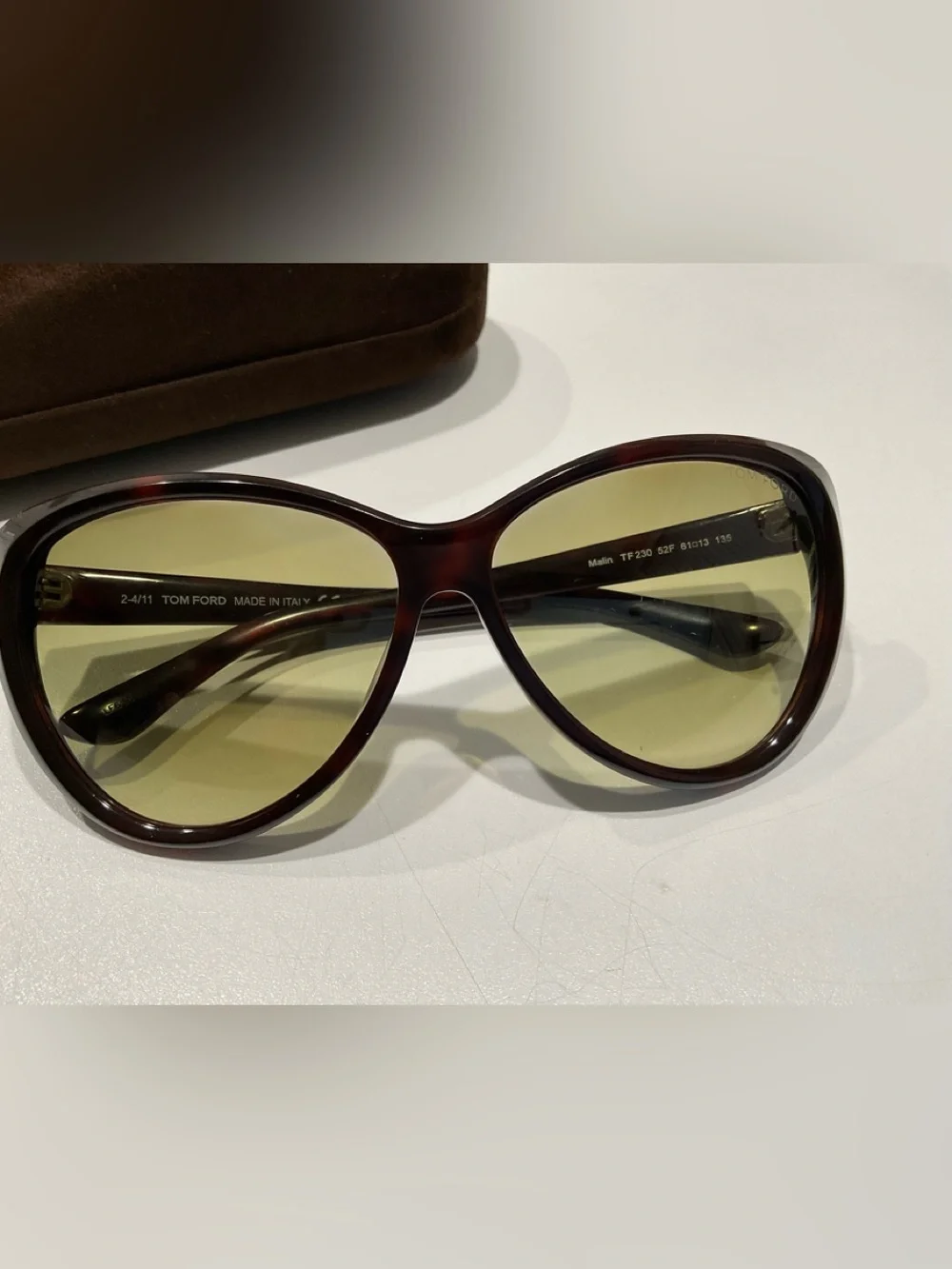 🍏🍏 Tom Ford Malin Dark Brown Sunglasses TF 230, 61-13 135